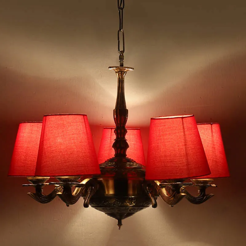Diolo Conical Golden Antique Ceiling Lamp media 2