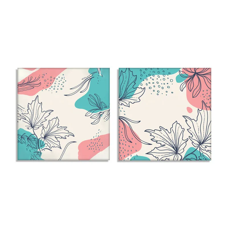 Whimsy Of Autumn Canvas Wall Painting - Set Of Two media 8