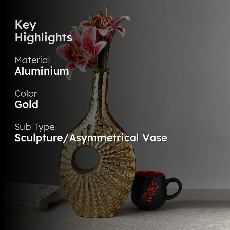 Web Wrap Vase - Gold media 2
