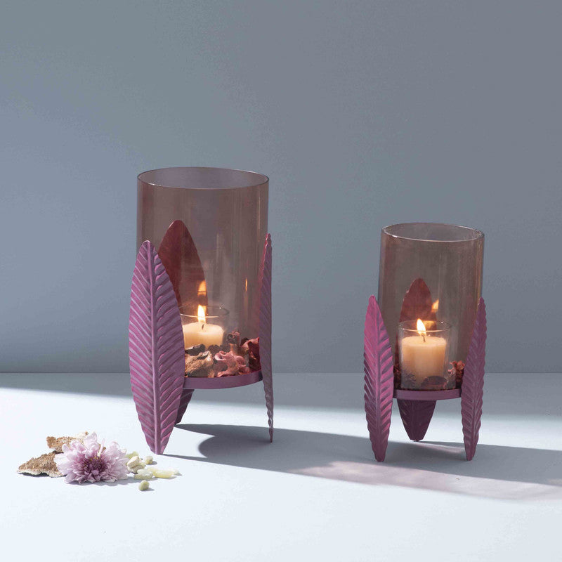 Antique Leaf Candle Holder - Set Of Two media 8