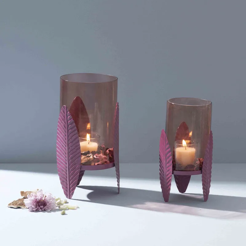 Antique Leaf Candle Holder - Set Of Two media 8