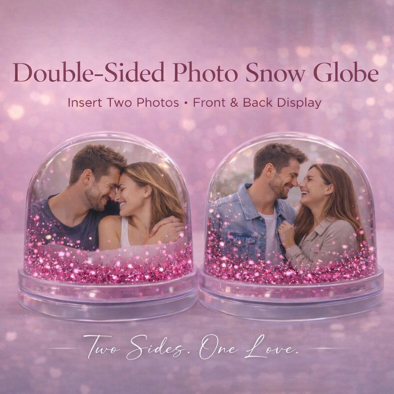 Romantic Glitter Dome Acrylic Photo Frame - Pink media 5