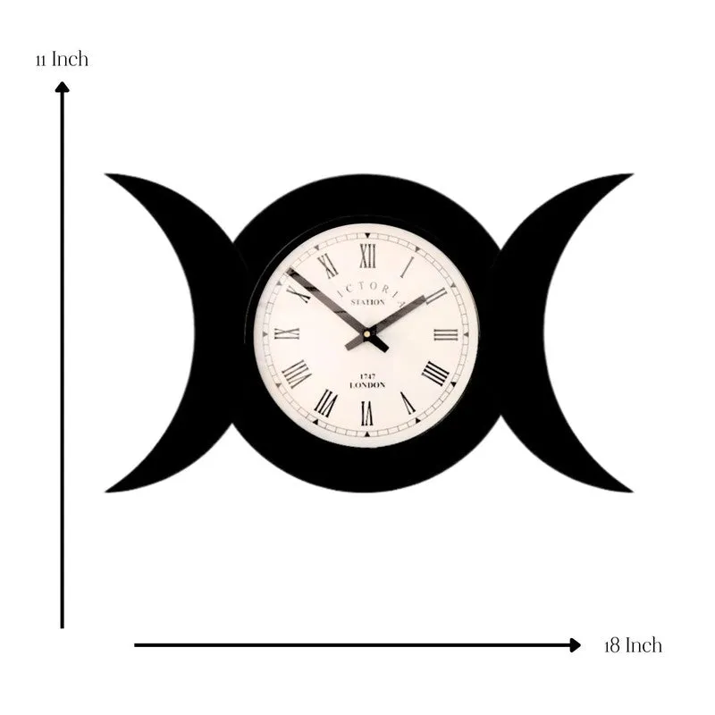 Lunar Steel Analog Wall Clock - Black media 7