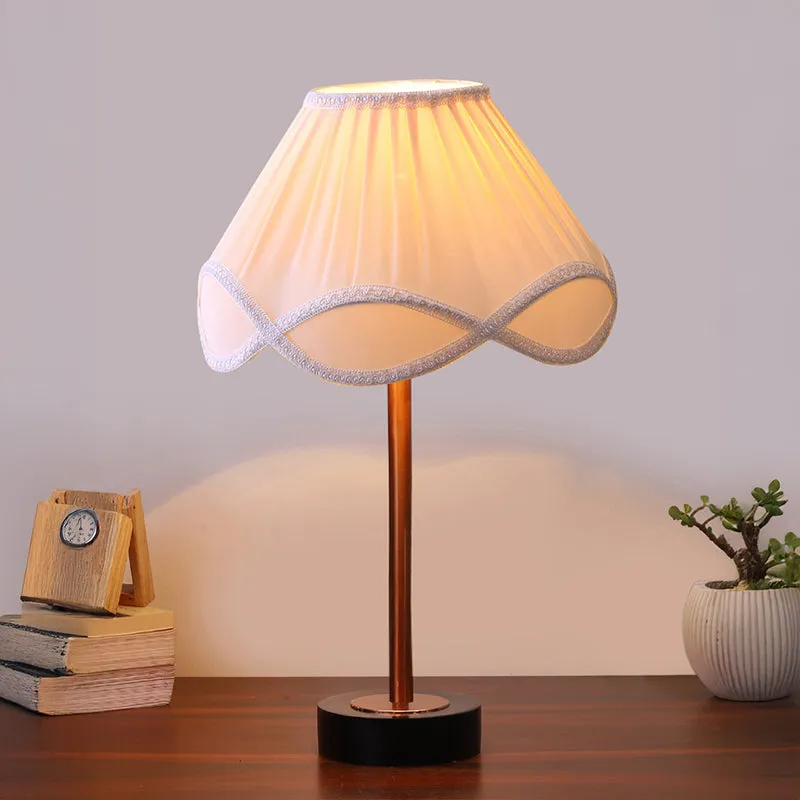 Valencia Rodin Wooden Table Lamp - OffWhite,Copper,Black media 2