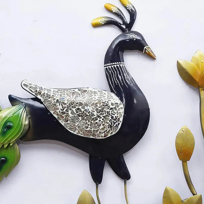 Vibrant Peacock Iron Wall Accent media 7