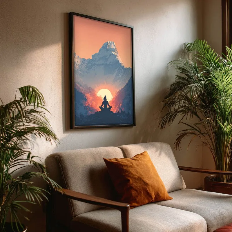 Mahadev Meditating Blissful III Wall art media 3