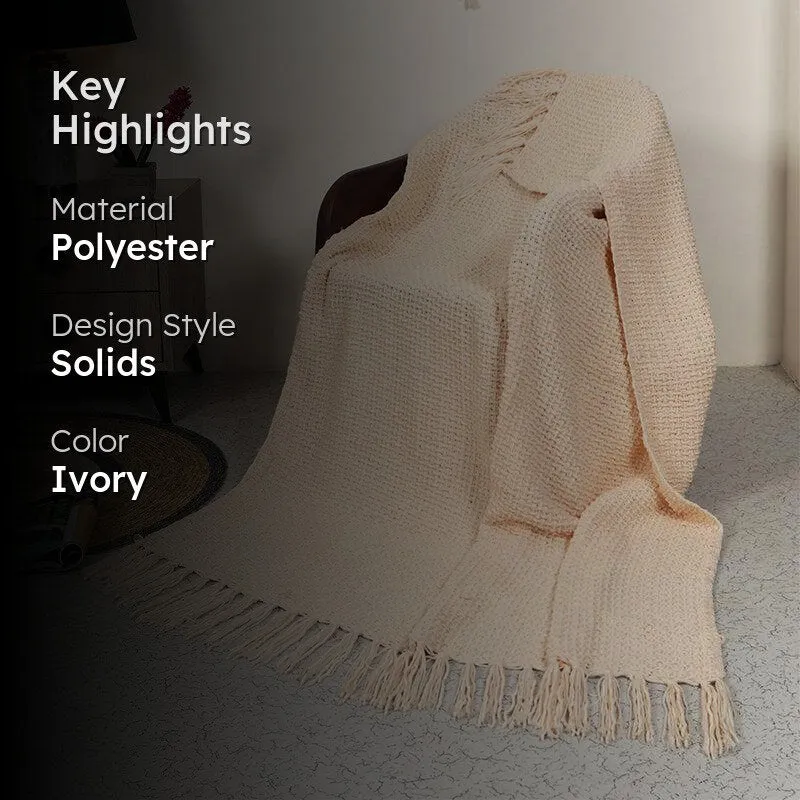 Cozy Loom Throw - Cream media 2