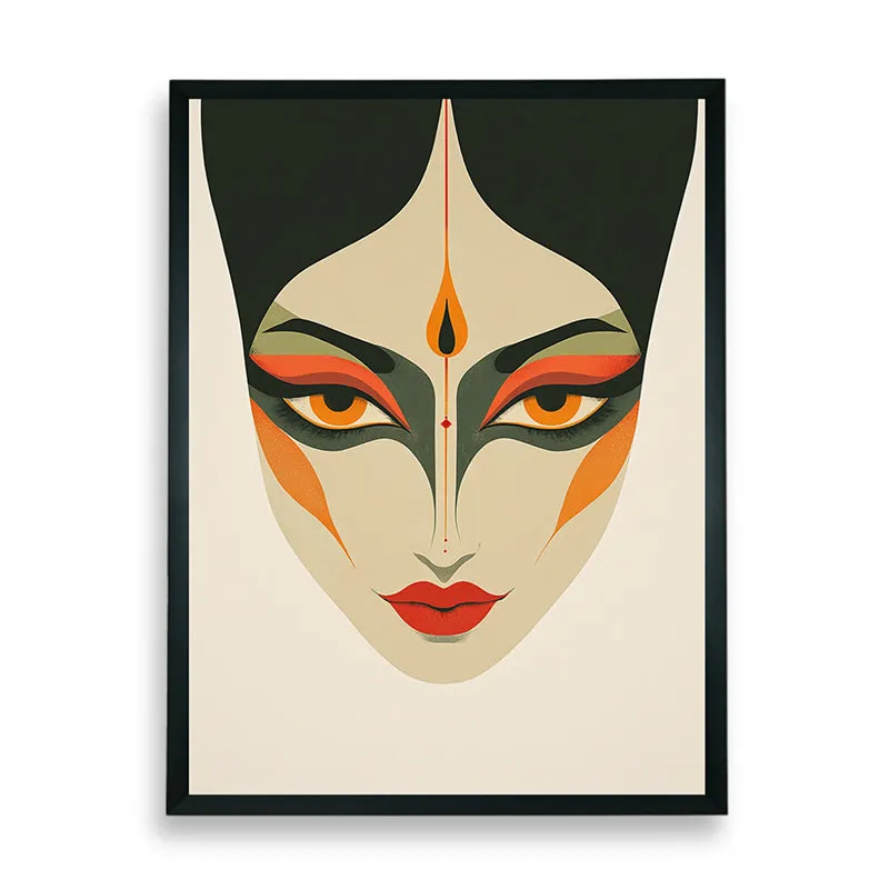 Painted Face Wall Art With Resin Frame media 7