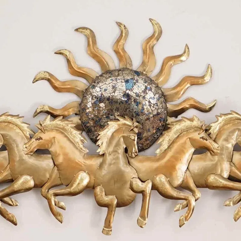 Gold Running Horses Iron Wall Accents media 5