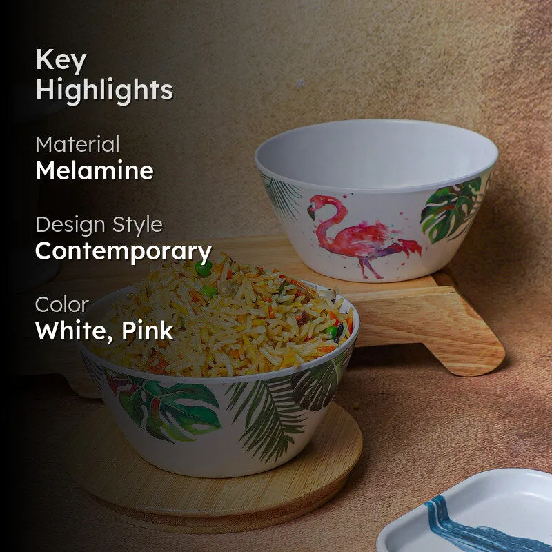 Tropical Glee Melamine Snack Bowl (750 mL) - Set Of Two media 2