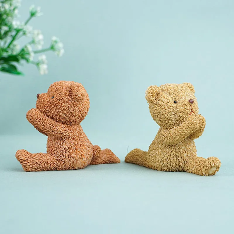 Sweet Pause Teddy Decor Showpieces (Brown,beige) - Set Of Two media 5