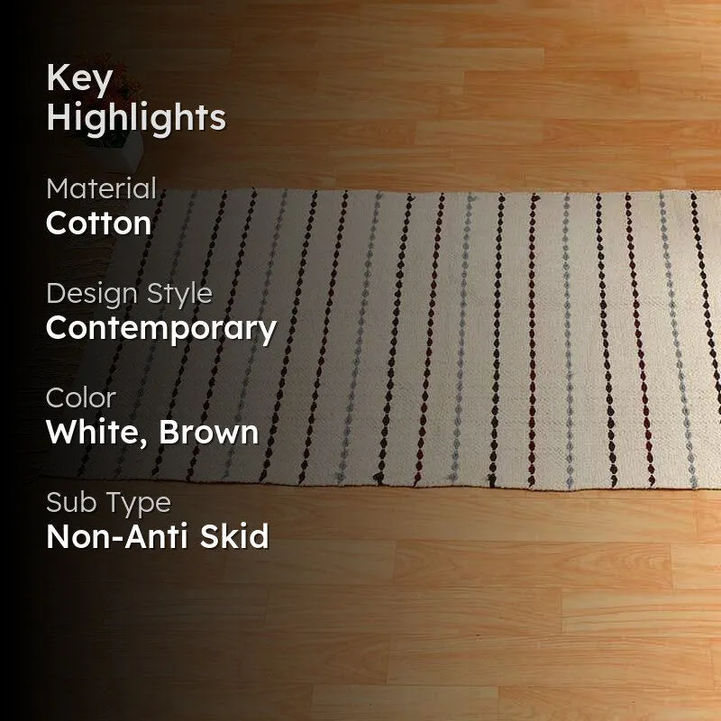 Bohemic Striped Cotton Runner Rug media 2