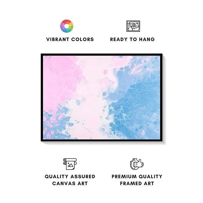 Calm Abstract Canvas Wall Painting - Black Frame media 4