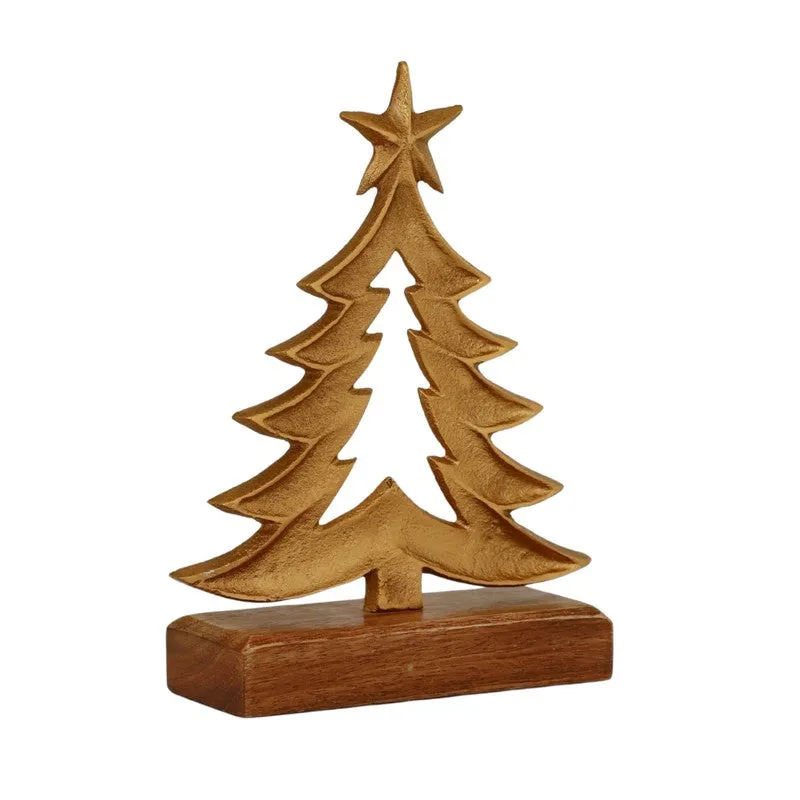 Celestial Aluminum Christmas Tree Showpiece media 4