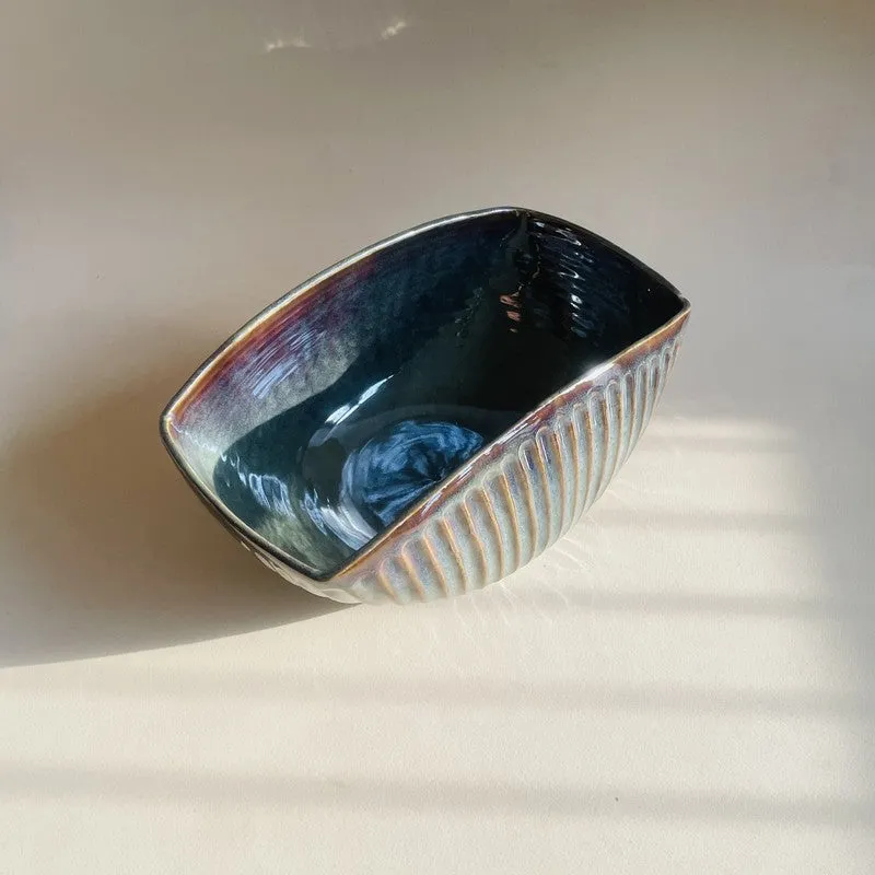 Ceramic Olive Rectangular Bowl media 6