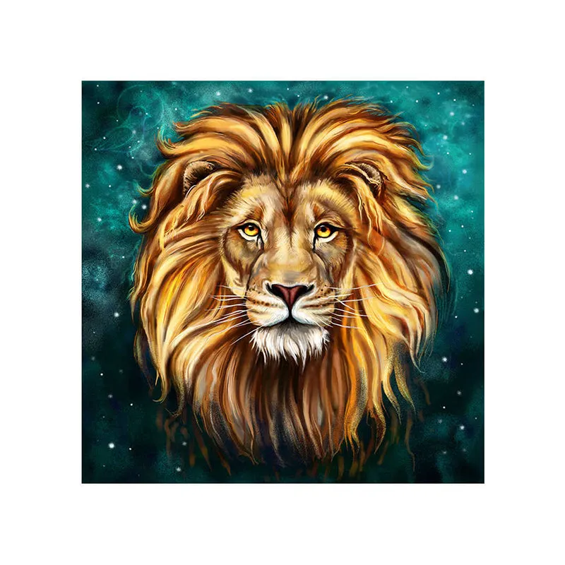 Majestic Lion Wall Painting media 5