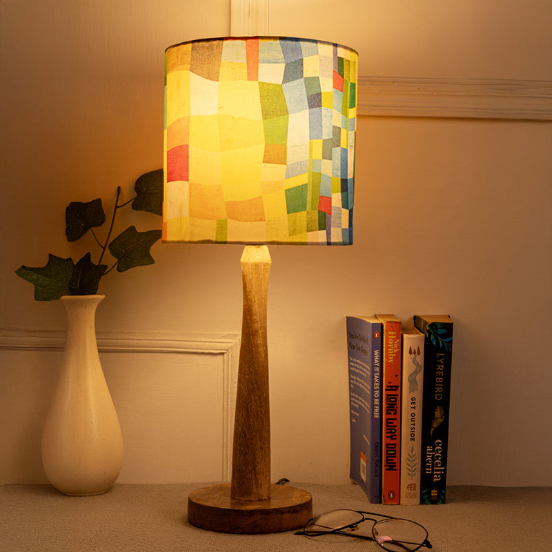 Color Mosaic Fabric Table Lamp - Multicolor