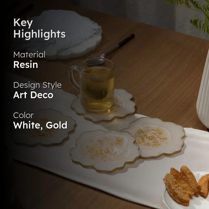 Celeste Crystal Coaster (Wjhite) - Set Of Four media 2