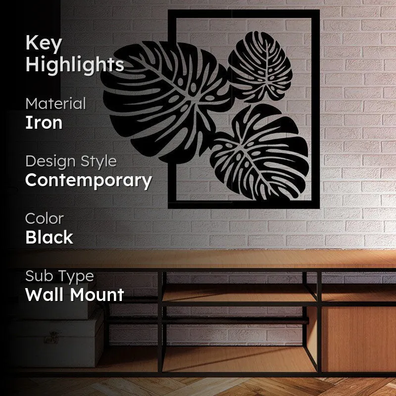 Big Leaves Black Iron Wall Accent media 2