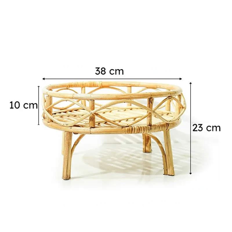 Ano Rattan Planter Stand - Beige media 7