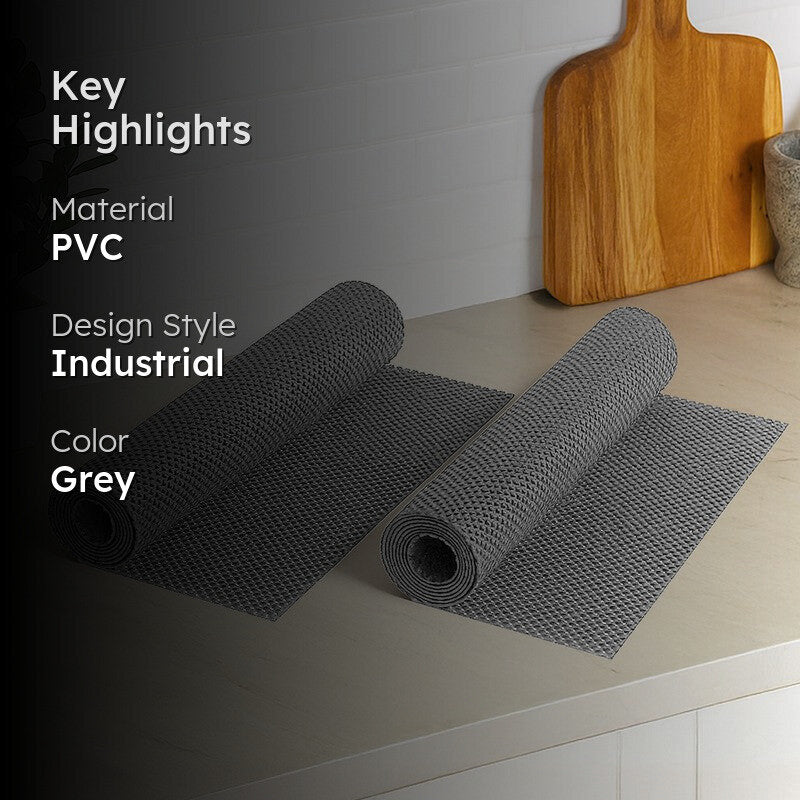 Neat Stack Kitchen Shelf Liner Mat (Grey) - Set Of Two media 2