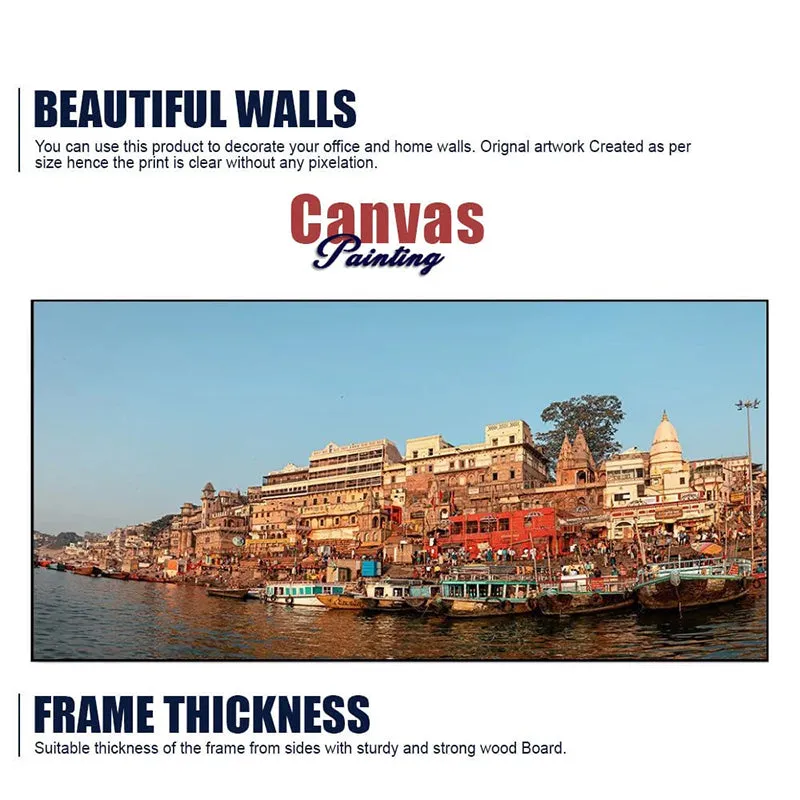 Ghats Of Varanasi Canvas Wall Painting media 9