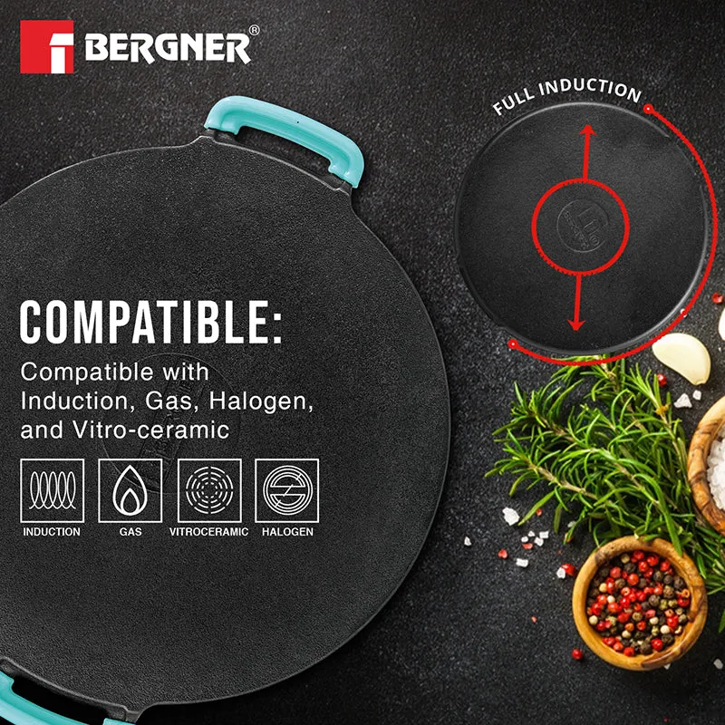 Bergner Arden Double Handled Cast Iron Tawa - 31 cm media 6