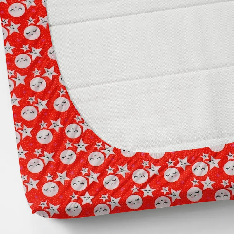 Moonglow Flannel Cotton Flannel Bedsheet (Red) - 190 GSM media 5