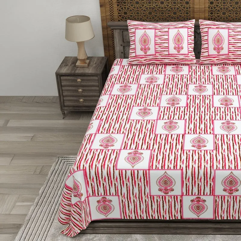 Desior Cotton Bedsheet (Red) - 240 TC media 3