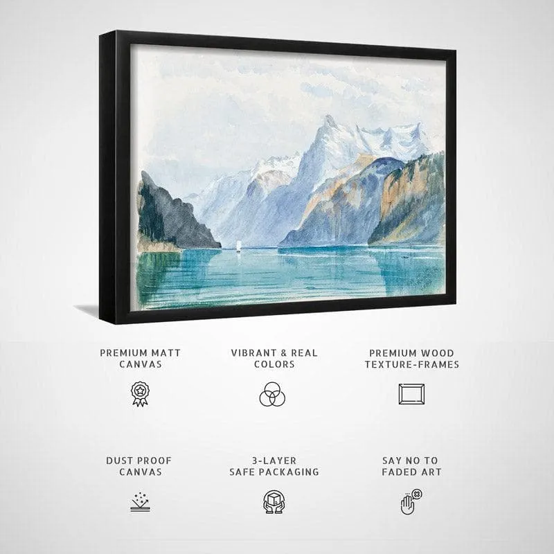 Switzerland Symphony Canvas Wall Painting - Black Frame media 6