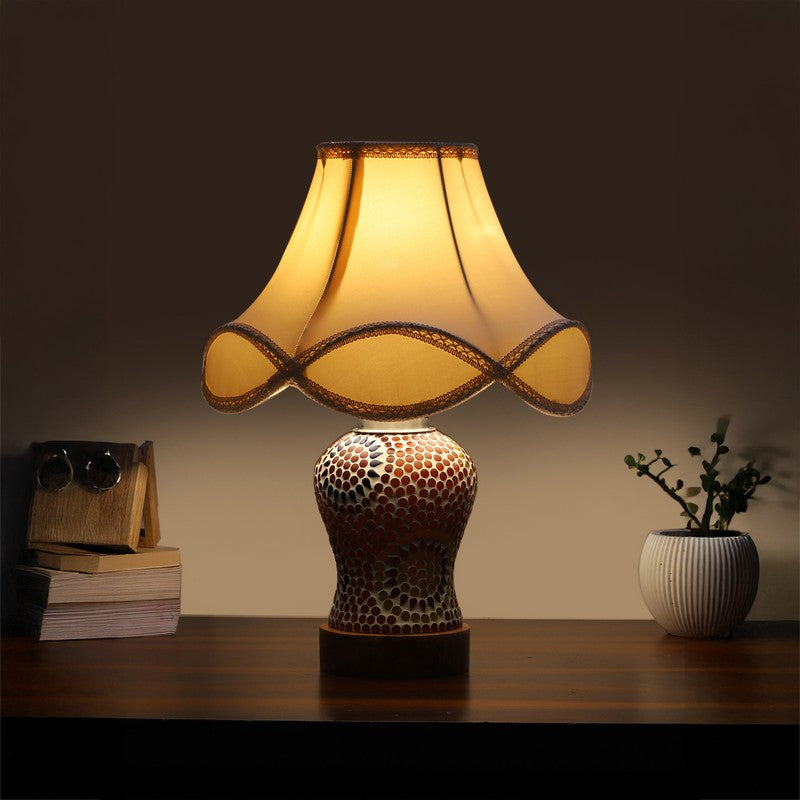 Aranya Arc Wooden Table Lamp - Multicolor