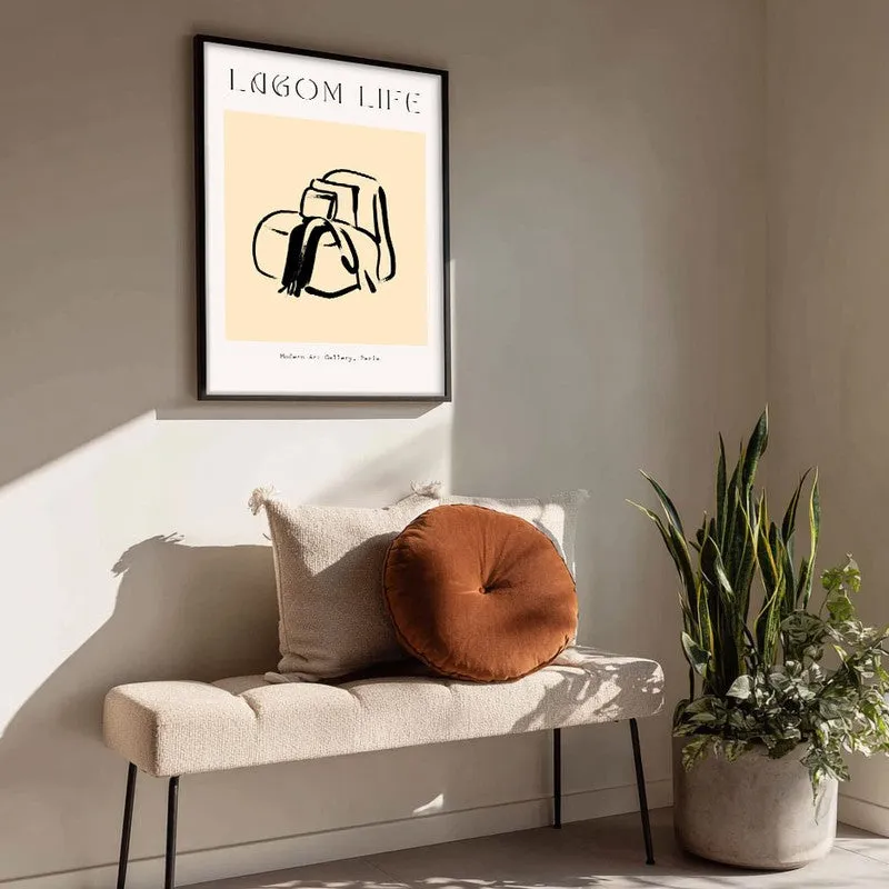 Hushed Routine Canvas Wall Painting With Black Frame media 4