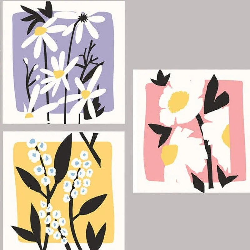 Pristine Flora Wall Painting - Set Of Three media 3