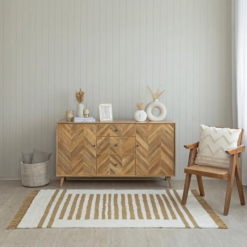 Striata Handwoven Cotton Rug media 3