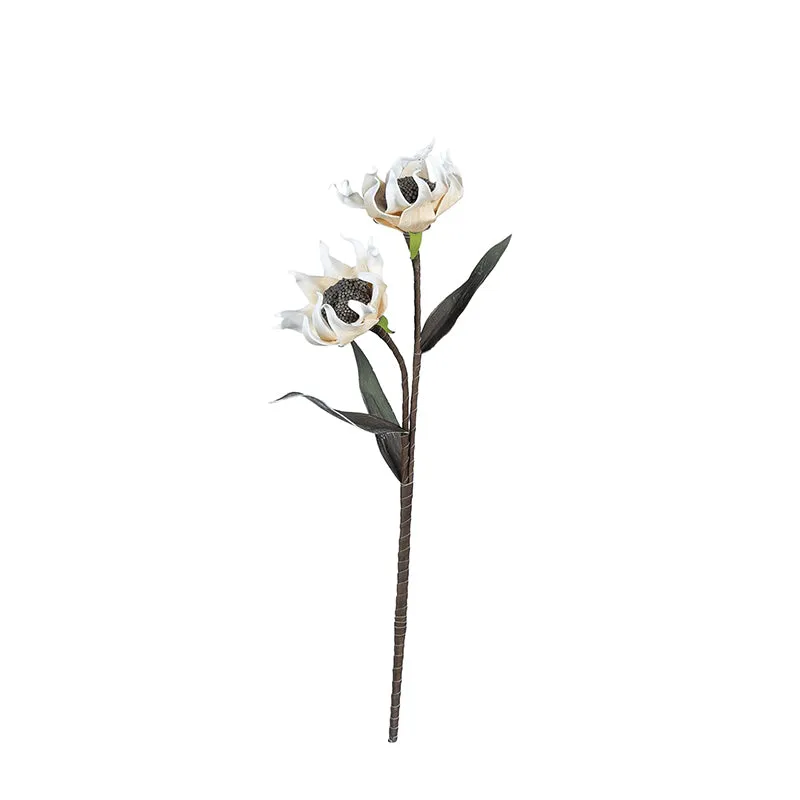 Silken Dahlia Artificial Flower Without Vase - Yellow media 6
