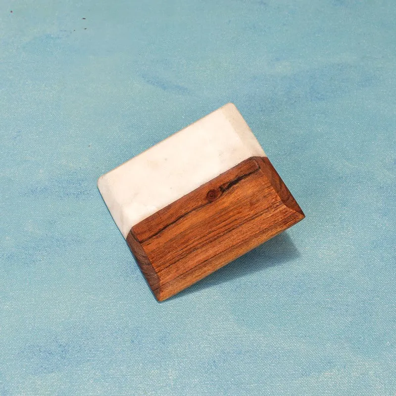 EarthTone Wood & Marble Coasters - Five Piece Set media 7