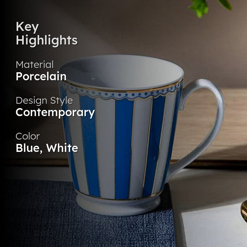 Noritake Porcelain Coffee Mug (Blue) - 300 mL media 2