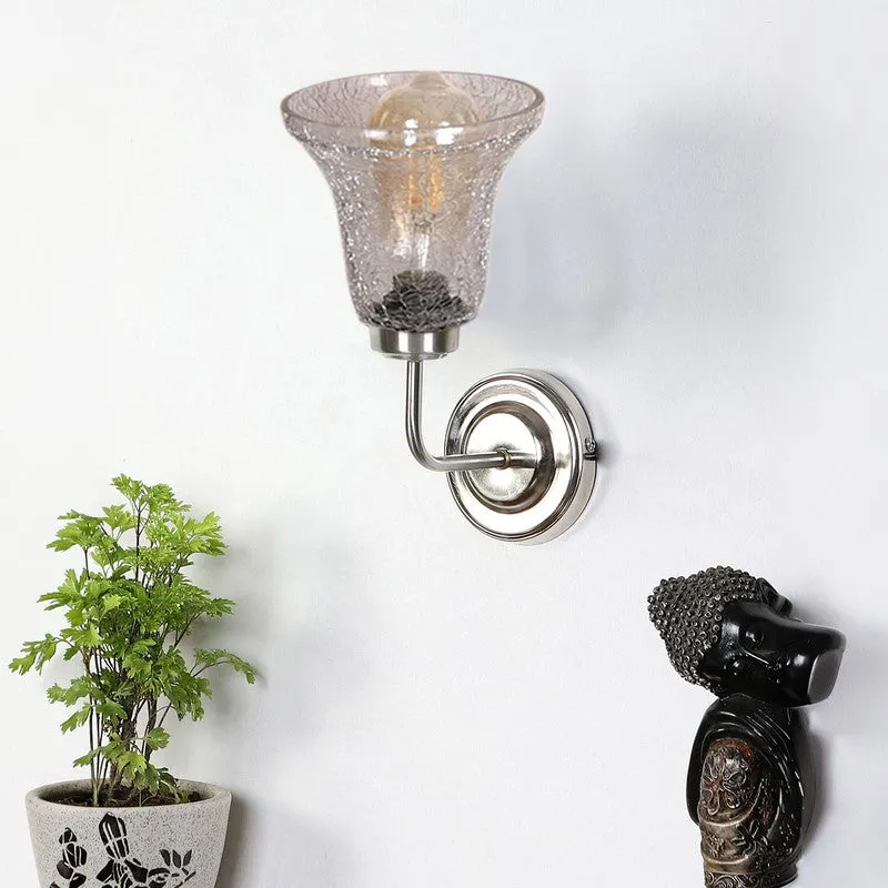 Crystal Flare Silver Base Glass Wall Lamp media 3