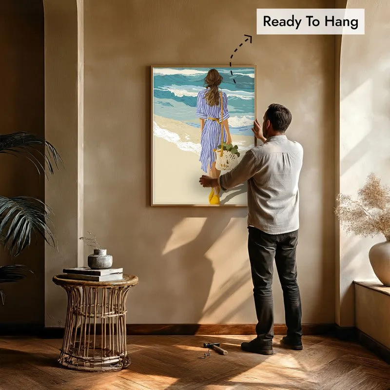 Nerise Travel Illustration Canvas Wall Painting With Brown Frame media 8
