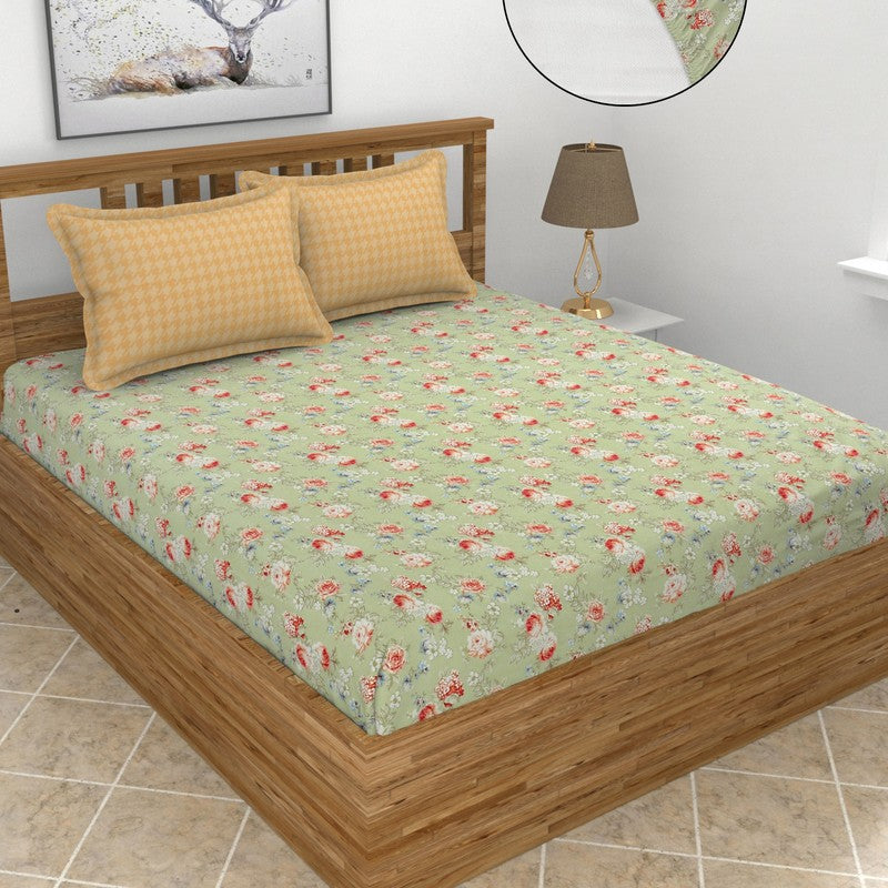 Prism Nest King Fitted Microfiber Bedsheet - 150 GSM