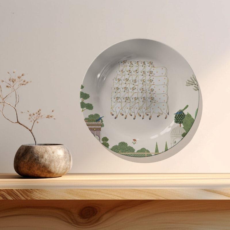 Pichwai Edit Wall Plate - White media 4