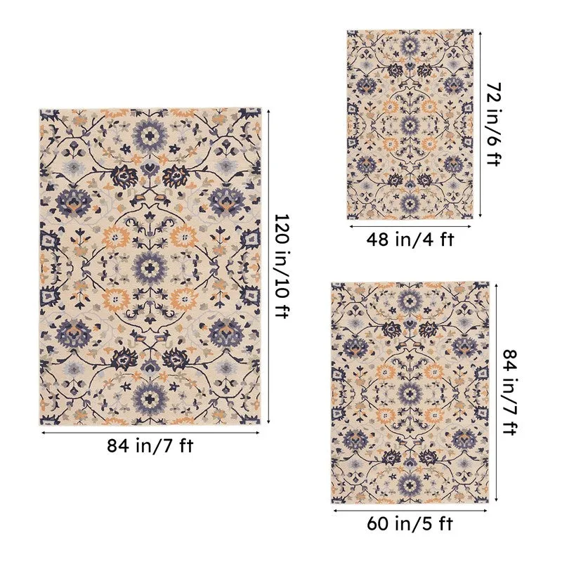 Erinyes Hand Tufted Ethnic Wool & Nylon Carpet - Blue media 15