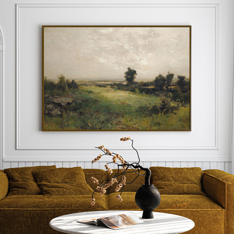 Fairytale Meadow Wood Wall Art With Frame - Black