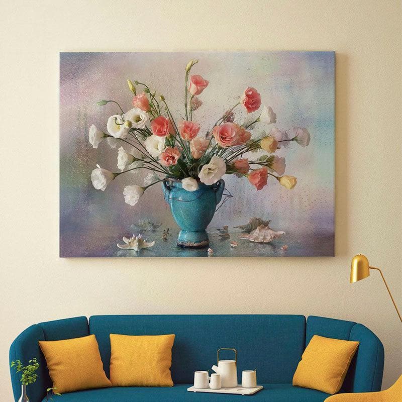 Roses Flower Bouquet Canvas Wall Painting - Gallery Wrap