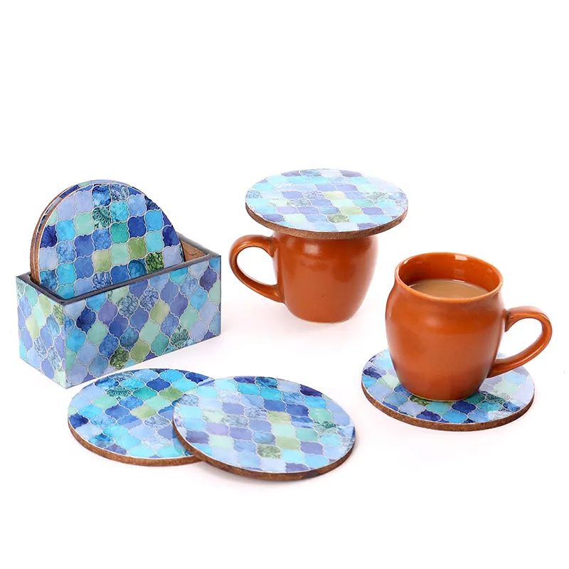 Shimmering Blue Coaster - Seven Piece Set media 6