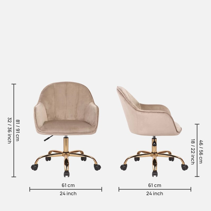 Chairon Metal Office Chair  -  Brown media 9