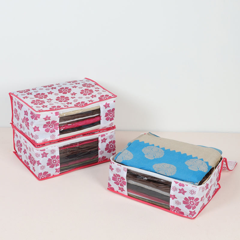 Aura Floral Saree Cover - Set Of Three media 4