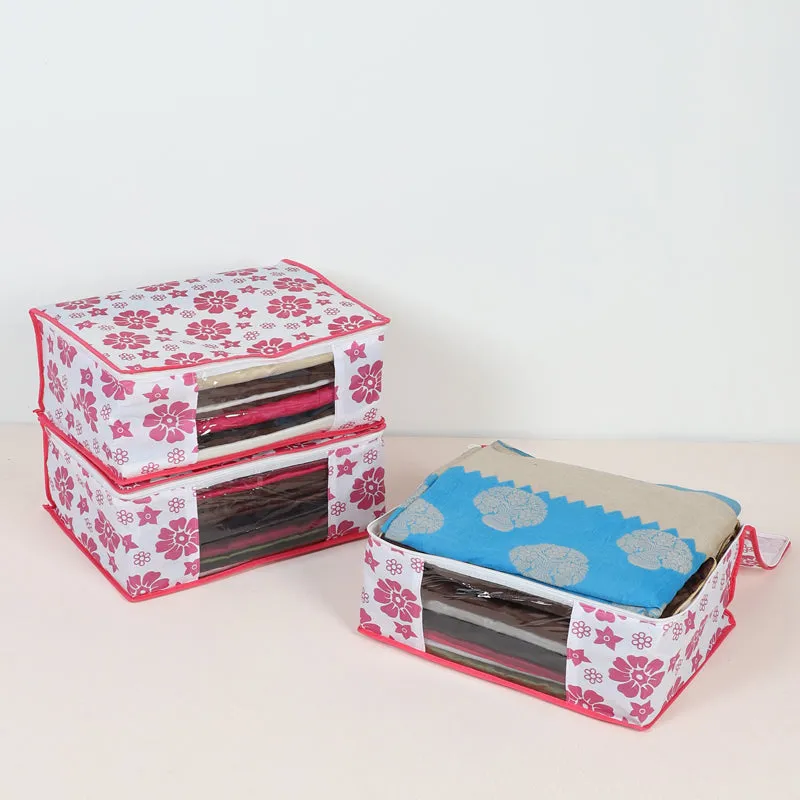 Aura Floral Saree Cover - Set Of Three media 4