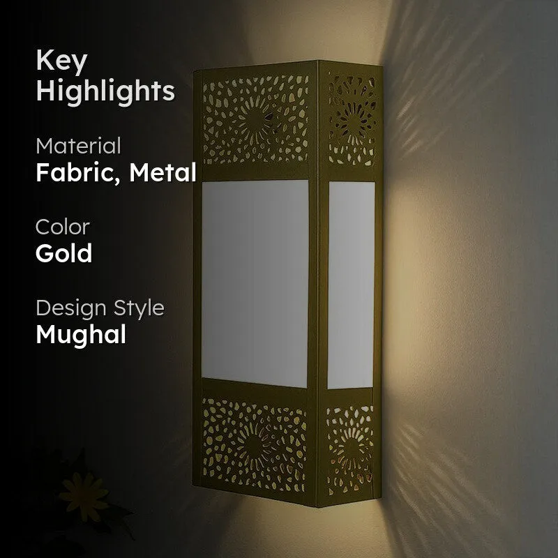 Orna Block Fabric & Metal Wall Lamp media 2