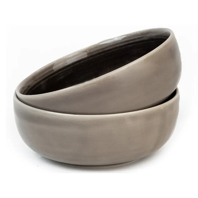 Caspian Porcelain Snack Bowl (Grey/850 mL) - Set Of Two media 6